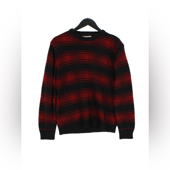 Native Youth | Red and Black Plaid Crew Neck Sweater | Size Large - Picture 1 of 8